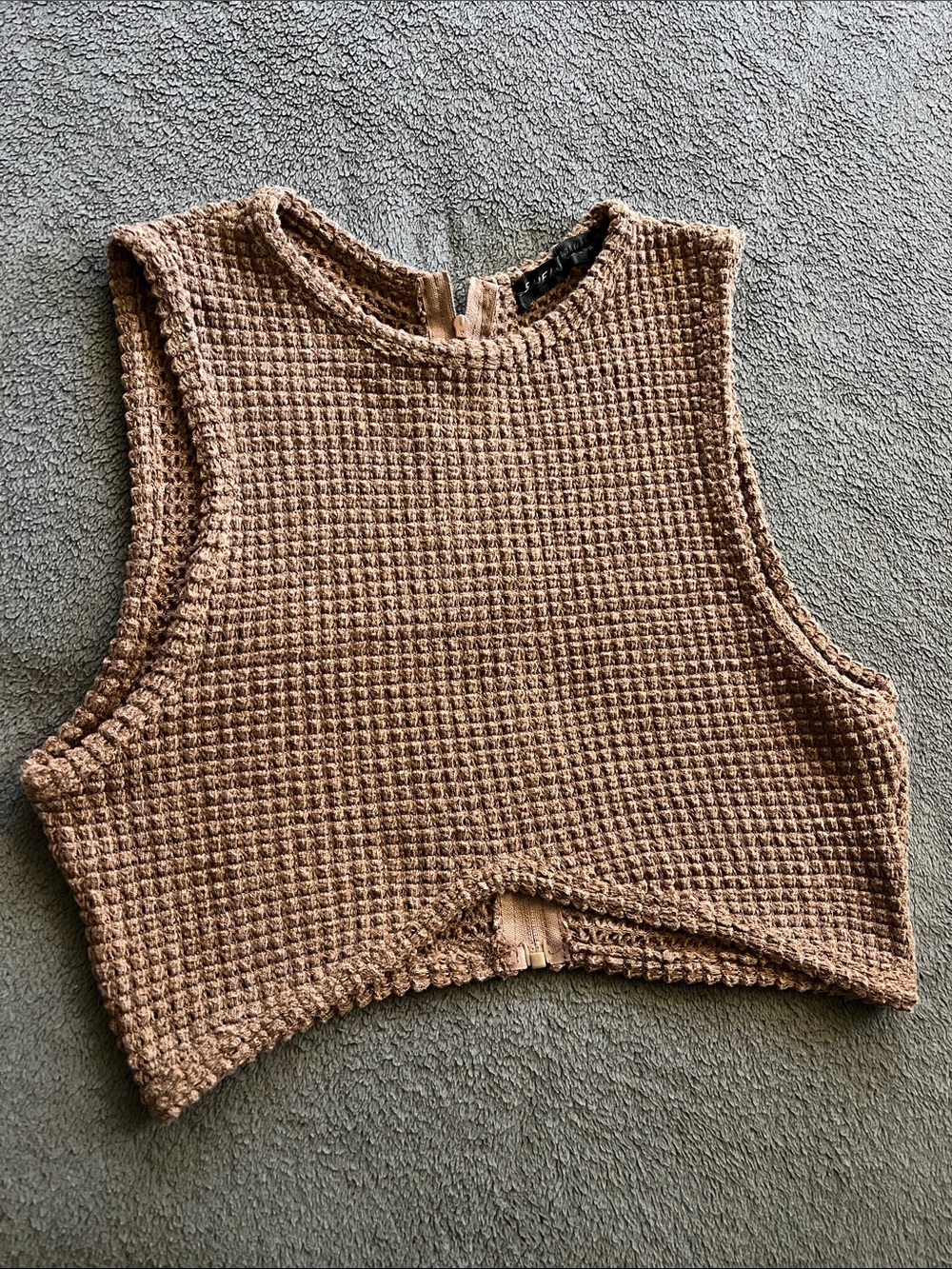 Waffle Knit Crop Top